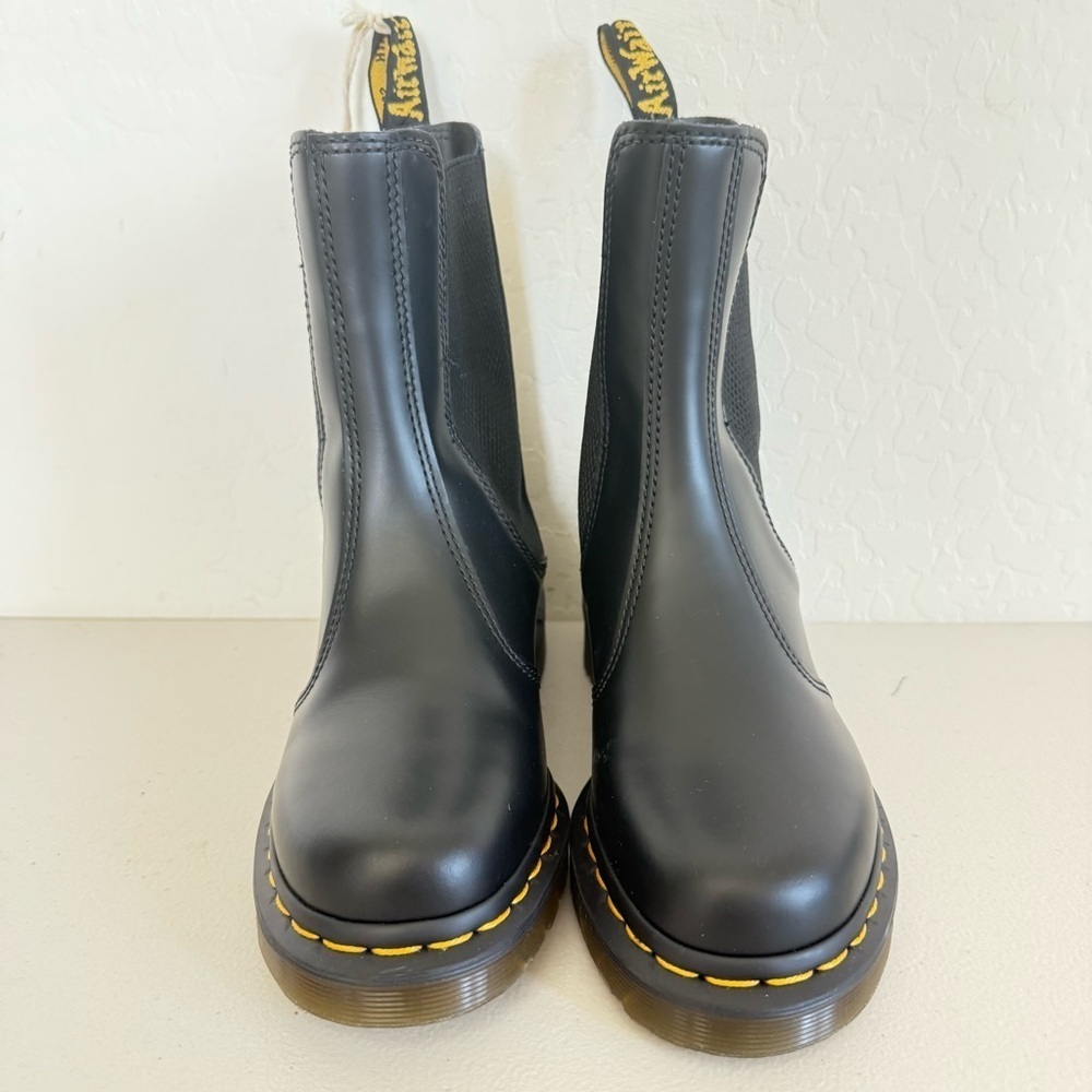 NEW DR MARTENS 2976 HI Black Smooth Leather Chelsea Boots EU36 L5 - Picture 6 of 10